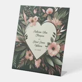 Lush Mörk grönt och  Rosa Blommigt Bröllop