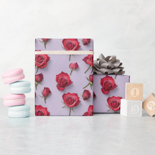 Lush Red Roses With Soft Dewy Petals  Presentpapper (Baby Shower)