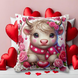 Lush Ro Highland Cow-Valentineser Kudde