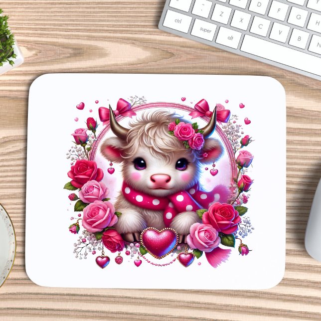 Lush Ro Highland Cow-Valentineser Musmatta (Skapare uppladdad)