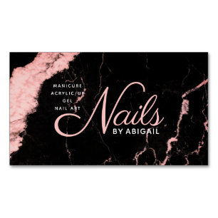 Lush Rosa Marble Nagel by "Namn" Magnetiska Visitkort