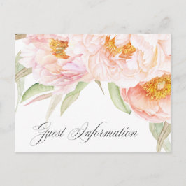 Lush Rosa Peonies Blommigt Bostäder Vykort