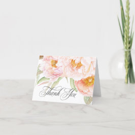 Lush Rosa Peonies Watercolor Blommigt Tack