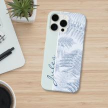 Lush Serene Blue Ferns på Grönt