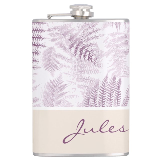 Lush Serene Rosa Ferns på Orange Fickplunta (Framsidan)