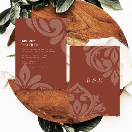 Lush Sienna Tastlighetstrogen Classic Script Damas Inbjudningar