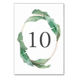 Lush Tropical Banana Lämnar Foliage Bordsnummer