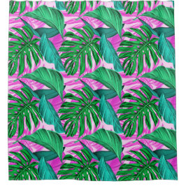 Lush Tropical Foliage Shower Curtain
