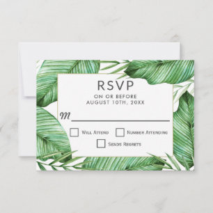Lush Tropical Greenery Bröllop OSA Kort