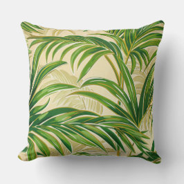 Lush Tropical Handflatan Träd Oasis Kudde