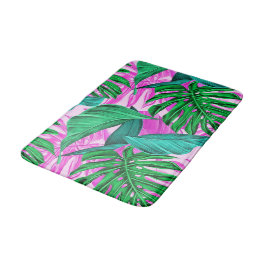 Lush Tropical Island Foliage Bath Mat Badrumsmatta