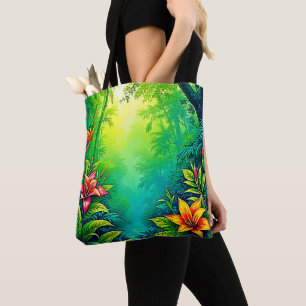 Lush Tropical Jungle Oasis Design Tygkasse