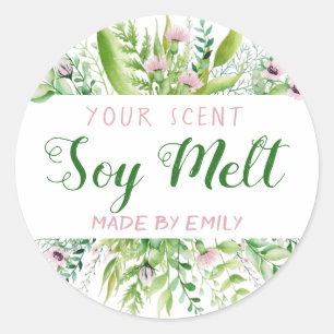 Lush Vår Bouquet Soy Vax Melt-etiketter Runt Klistermärke