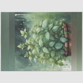 Lush Vår Mint Garden Decoupage Papper
