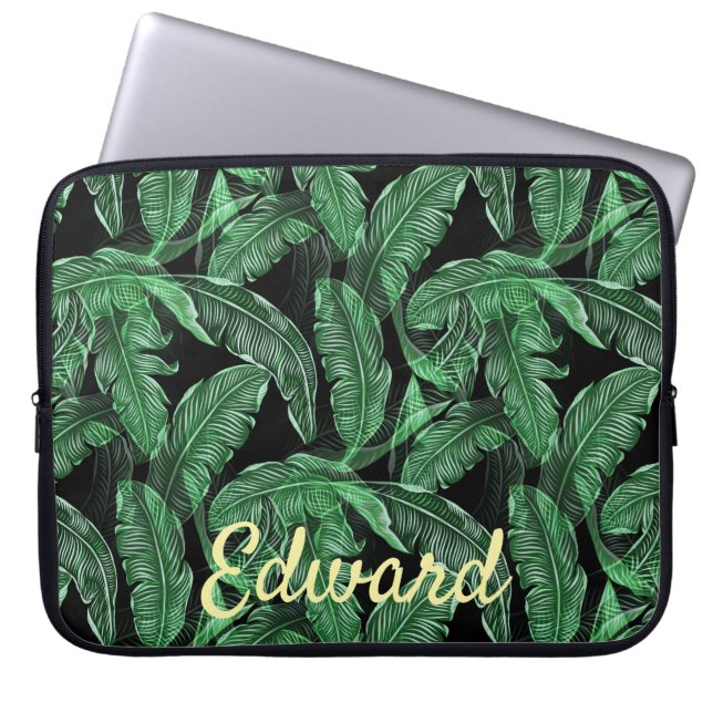 Lush Warm Jungle Lövs Laptop Fodral (Framsidan)