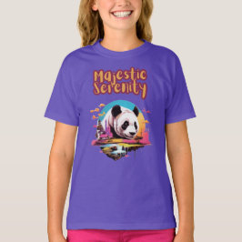 Lush Wilderness: Vibrant Panda i hans livsmiljö T Shirt