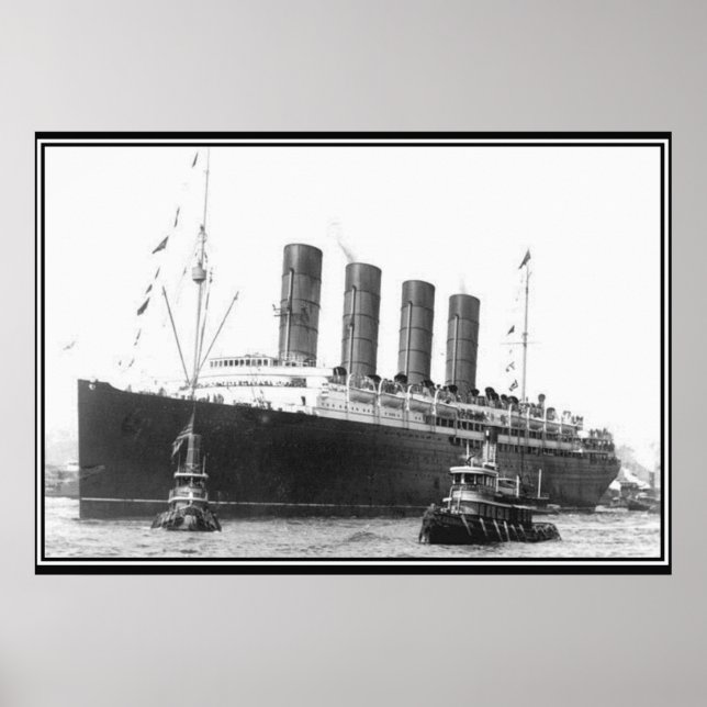 Lusitania 1906 Vintage Photo Poster (Framsidan)