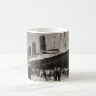 Lusitania ankommer New York City 1907 Kaffemugg