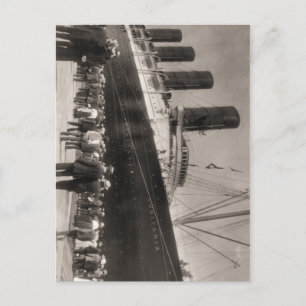 Lusitania Arrives New York City 1907 Vykort