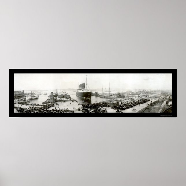 Lusitania End Voyage Photo 1907 Poster (Framsidan)