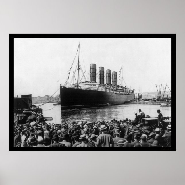 Lusitania Spectators 1907 Poster (Framsidan)