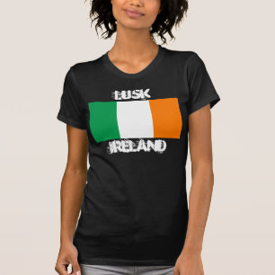 Lusk, Irland med irländskt flagga Tee Shirt