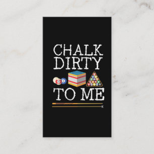 Lusna Billards Player Pun Chalk Queue Humor Visitkort