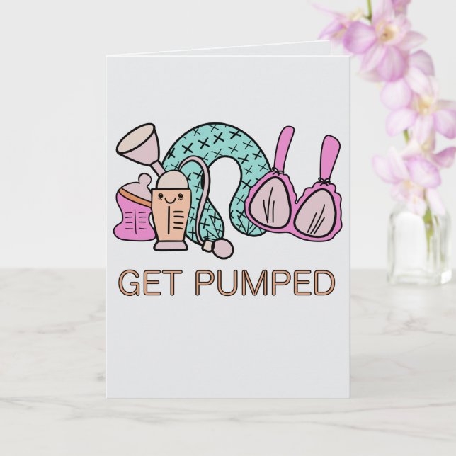 Lusna Grattisar Hämta pumpad cute Baby Shower Kort (Orkide)
