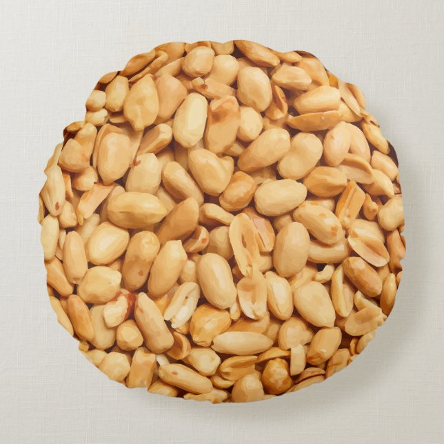 Lusna jordnötter rund kudde (Framsidan)