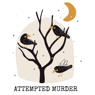 Lusna kråkor försökte mörda Halloween Gothic söt T Shirt