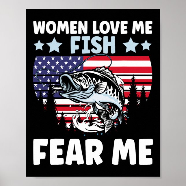 Lusna kvinnor Kärlek jag fiskar fruktar mig Manar  Poster (Framsidan)