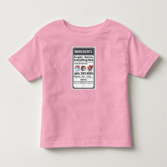 Lusnig flicka Ingredient Label Simple Halloween T Shirt (Framsida)