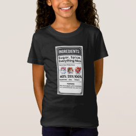 Lusnig flicka Ingredient Label Simple Halloween T Shirt