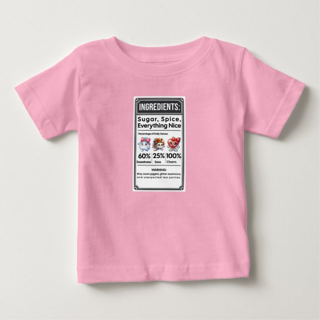 Lusnig flicka Ingredient Label Simple Halloween T Shirt (Framsida)