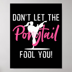 Lusnig flicka Karate Design Kids Women Kickboxing  Poster