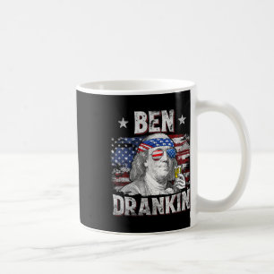 Lusny Ben Drankin 4:e juli USA flagga Manar Drinki Kaffemugg