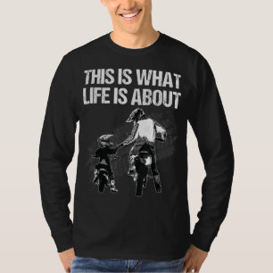 Lusny Dirt Bike Art För manar Pappa Boys Kids Moto T Shirt