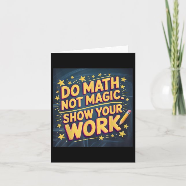 Lusny Do Math Not Magic Teacher Back to school Mat Kort (Framsida)