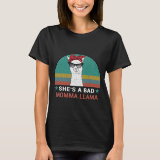 Lusny Hon_s en dålig mamma Llama Mamma Gift T Shirt
