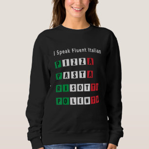 Lusny I Talar Fluent Italia Food Pizza Pasta Riso T Shirt