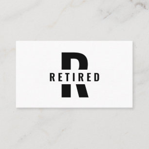 Lusny Pension Monogram är trött Fråga någon annan Visitkort