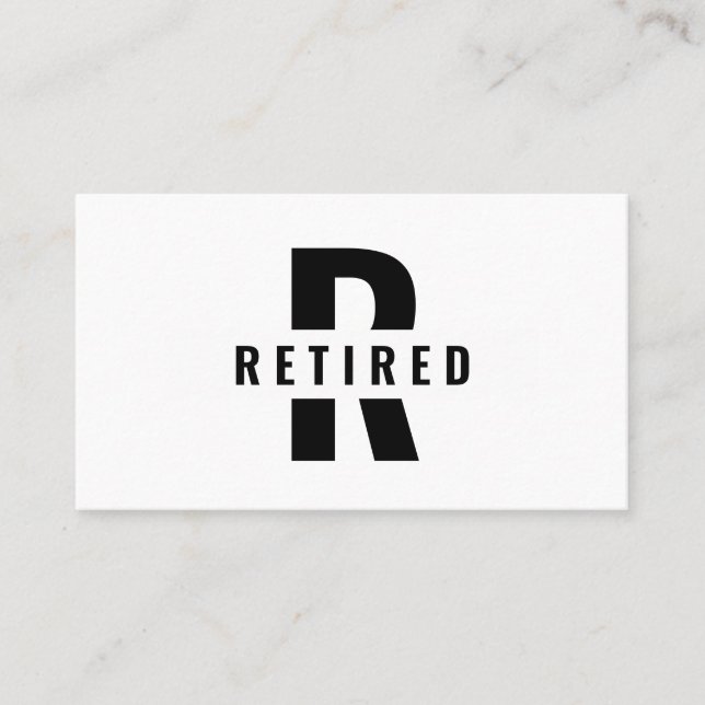Lusny Pension Monogram är trött Fråga någon annan Visitkort (Framsida)