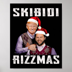 Lusny Trump Vance Skibidi Rizzmas Gör jul G Poster