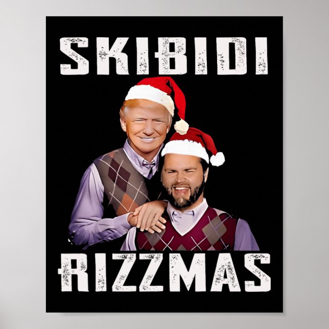 Lusny Trump Vance Skibidi Rizzmas Gör jul G Poster (Framsidan)