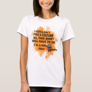 Lusny Vampire Cat inte en kostym Halloween T Shirt