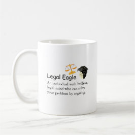 Lusnyadvokat Legal Eagle som säger eller citerar Kaffemugg