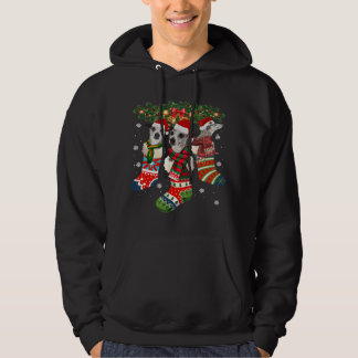 Lusnyans-pik i Sock Julafton Reindeer Santa Hund G Hoodie