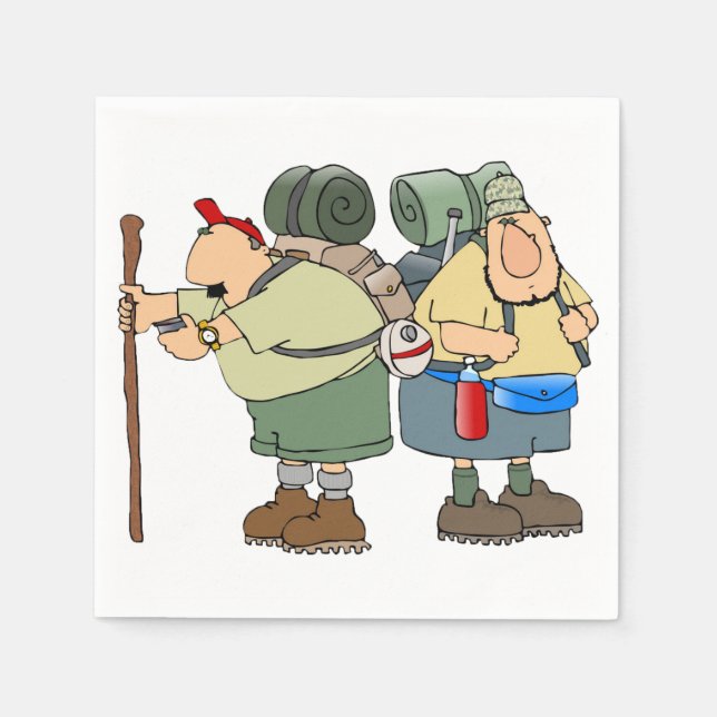 Lusnyanskare utomhus Äventyr Camping Humor Pappersservett (Framsidan)