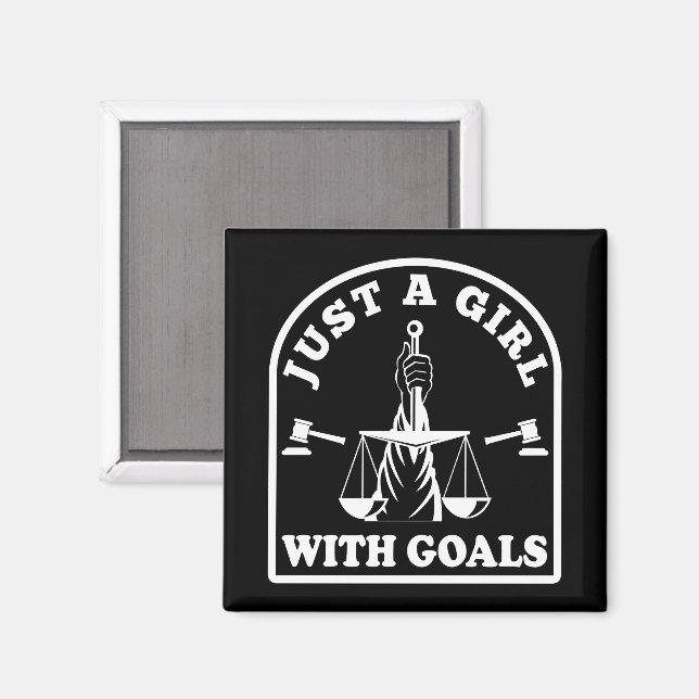Lusnyare advokat Student, bara en flicka med Goals Magnet (Front/Back)