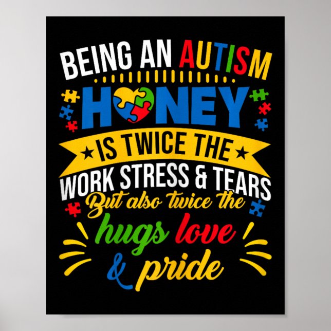 Lusnyare Autism-medvetandegörande - Sjort som är e Poster (Framsidan)
